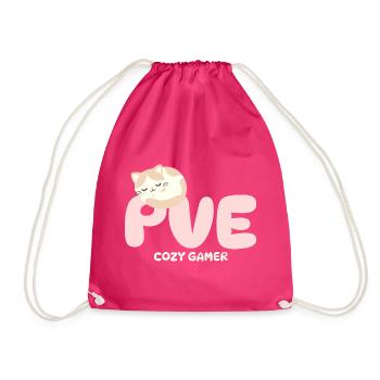 PVE Cozy Gaming Schlafkatze - Turnbeutel - Fuchsia - Vorne