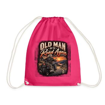 Old Biker - Turnbeutel - Fuchsia - Vorne