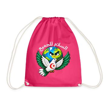 Frieden für alle – Algerien - Turnbeutel - Fuchsia - Vorne
