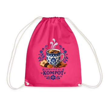 Angetrieben von Kompot Polish Christmas Folk Design - Turnbeutel - Fuchsia - Vorne