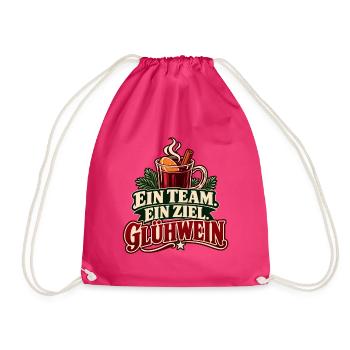 Gruppen Design Glühwein - Weihnachtsmarkt - Turnbeutel - Fuchsia - Vorne