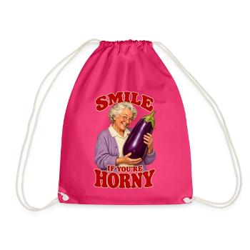 Oma Aubergine Zweideutiger Spruch und Partyhumor - Turnbeutel - Fuchsia - Vorne