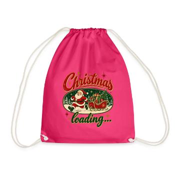 Christmas Loading Funny Santa Holiday Gaming Style - Turnbeutel - Fuchsia - Vorne
