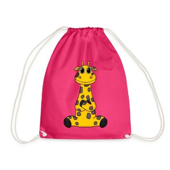 Giraffe - Turnbeutel - Fuchsia - Vorne