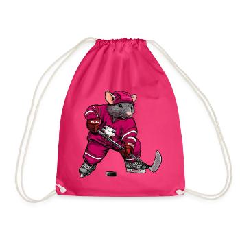 Ratten Eishockey - Turnbeutel - Fuchsia - Vorne