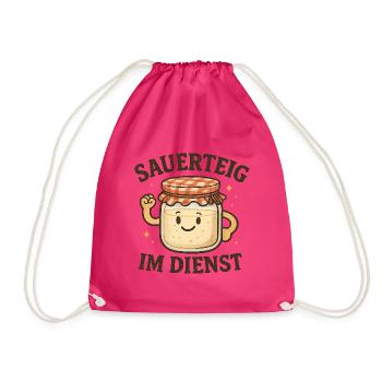 Geschenk für neue Sauerteig-Hobbybäcker - Turnbeutel - Fuchsia - Vorne