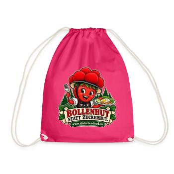 Bollenhut Fruchtmotiv - Turnbeutel - Fuchsia - Vorne
