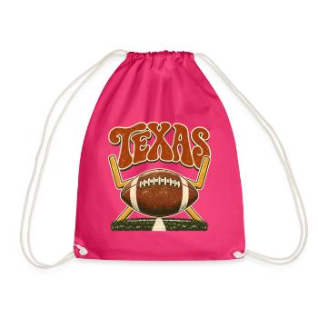 Texas Football Vintage Logo - Turnbeutel - Fuchsia - Vorne