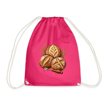 Brotkunst: Sauerteig und Kruste - Turnbeutel - Fuchsia - Vorne