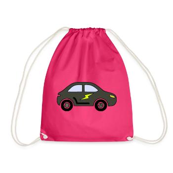 Blitzauto Silhouette - Turnbeutel - Fuchsia - Vorne