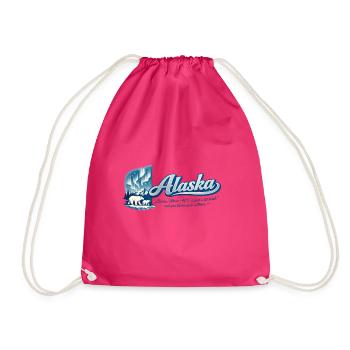 Alaska Retro Vintage Glacier Bear Mountain Design - Turnbeutel - Fuchsia - Vorne