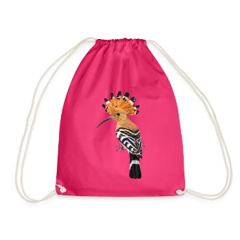 Wiedehopf Farbkrone Muster - Turnbeutel - Fuchsia - Vorne