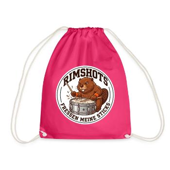 Rimshots Snare Drummer Schlagzeug - Turnbeutel - Fuchsia - Vorne