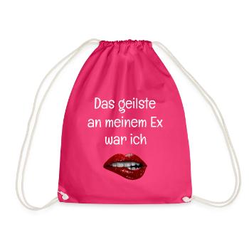 Das geilste an meinem Ex war ich - Rote Lippen - Turnbeutel - Fuchsia - Vorne