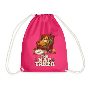 The Nap Taker – Thanksgiving Truthahn Schläfer - Turnbeutel - Fuchsia - Vorne