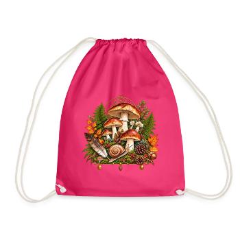 Pilzparadies Herbstzauber - Turnbeutel - Fuchsia - Vorne
