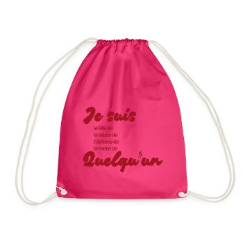 Ich bin jemand – Feminismus - Turnbeutel - Fuchsia - Vorne