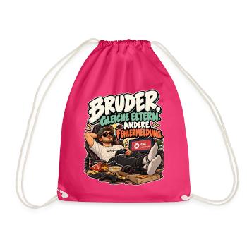Bruder 404 Fehlermeldung - Turnbeutel - Fuchsia - Vorne