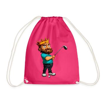 Könige Golf / Golfer King - Turnbeutel - Fuchsia - Vorne