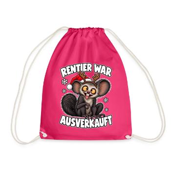 Rentier war ausverkauft - Turnbeutel - Fuchsia - Vorne