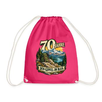 70 Jahre Gipfelblick Abenteuer - Turnbeutel - Fuchsia - Vorne