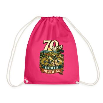 70 Jahre Bereit für Neue Wege - Turnbeutel - Fuchsia - Vorne