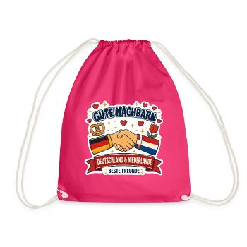 Gute Nachbarn – Deutschland & Niederlande - Turnbeutel - Fuchsia - Vorne