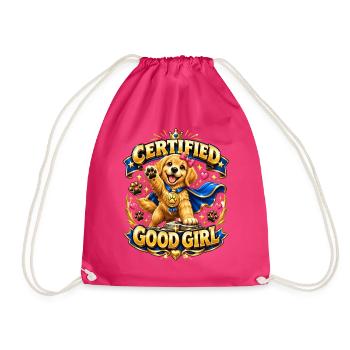 Zertifizierte Gute-Girl Hündin - Turnbeutel - Fuchsia - Vorne