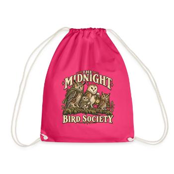 Mitternachts Eulen Gesellschaft - Turnbeutel - Fuchsia - Vorne