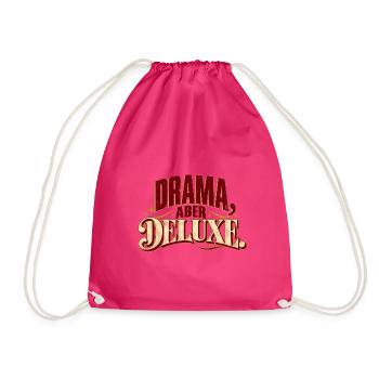 Drama aber Deluxe - Turnbeutel - Fuchsia - Vorne