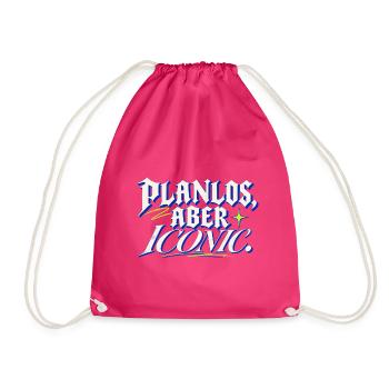 Planlos Aber Iconic - Turnbeutel - Fuchsia - Vorne