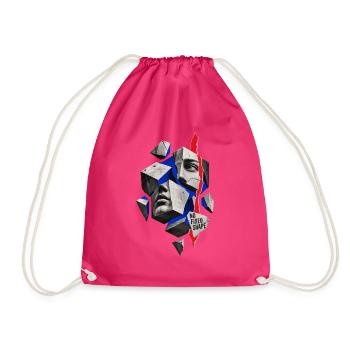 Kubische Collage: Keine feste Form - Turnbeutel - Fuchsia - Vorne