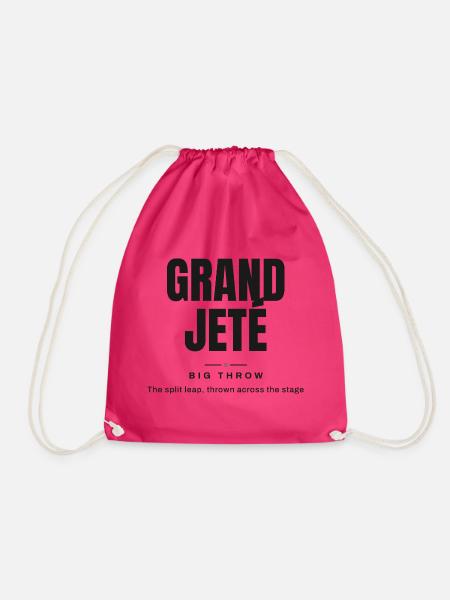 Großer Wurf | Ballettvokabular - Turnbeutel - Fuchsia