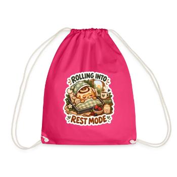 Rollend in den Ruhemodus - Turnbeutel - Fuchsia - Vorne
