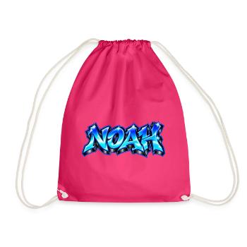 NOAH Graffiti Name Street Art Hip Hop 3D - Turnbeutel - Fuchsia - Vorne