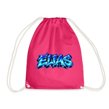ELIAS Graffiti Name Street Art Hip Hop 3D - Turnbeutel - Fuchsia - Vorne