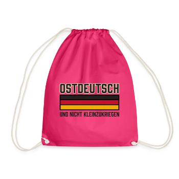Ostdeutsch nicht kleinzukriegen Schwarz Rot Gold - Turnbeutel - Fuchsia - Vorne