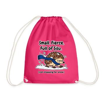 Voll mit Sisu finnischen Igeln - Turnbeutel - Fuchsia - Vorne