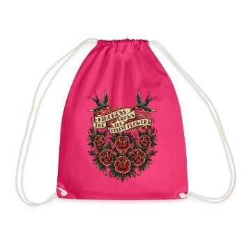 Kindness Grows The Coolest Flowers - Turnbeutel - Fuchsia - Vorne