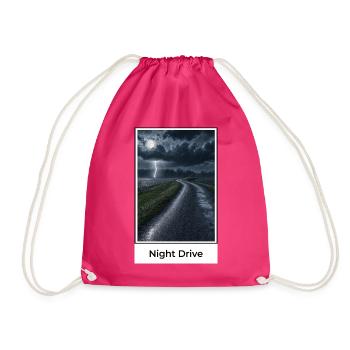 Nachtfahrt durch Gewitter - Turnbeutel - Fuchsia - Vorne