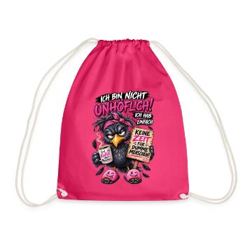 Ich bin nicht Unhöflich - Turnbeutel - Fuchsia - Vorne