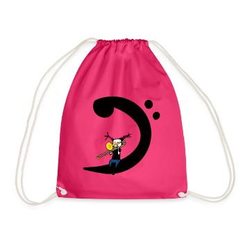 Posaunen-Bass Clef – Posaunist-Musik-T-Shirt - Turnbeutel - Fuchsia - Vorne
