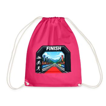Finishlinie Sprint-Event Illustration - Turnbeutel - Fuchsia - Vorne