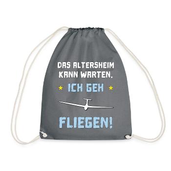 das altersheim kann warten - Turnbeutel - Grau - Vorne