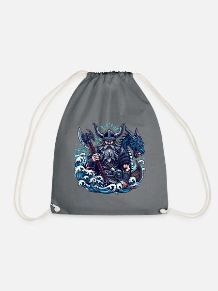 Wikinger Logo - Turnbeutel - Grau