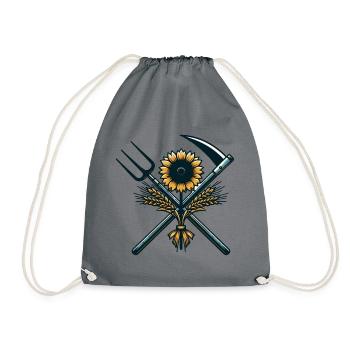 Agriculture Logo - Drawstring Bag - grey - Front