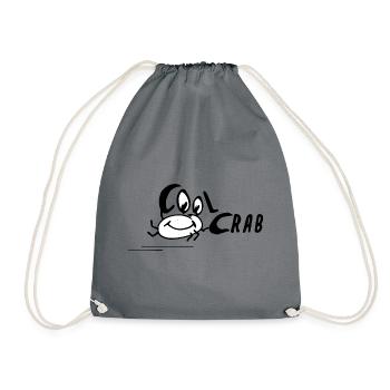 Cool Crab Coole Krabbe baby lustiges Bild funny - Turnbeutel - Grau - Vorne