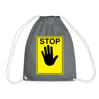 Logo du panneau d’arrêt - Sac de sport léger - gris - Devant