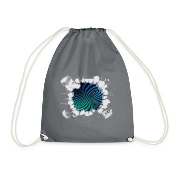Matrix eddy current breaks out - Drawstring Bag - grey - Front