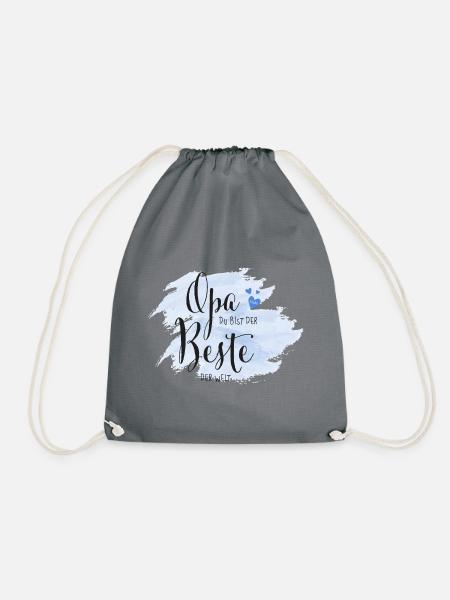 Grandpa you are the best in the world - Drawstring Bag - grey